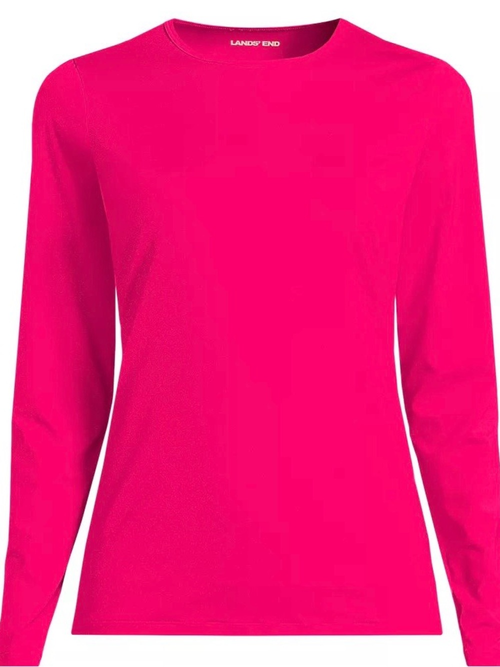 Lands End Women's SunShade UPF 50 Long Sleeve Rash Guard Swim Tee. Size Large.